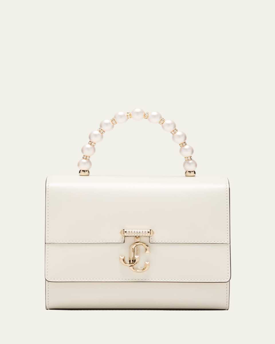Avenue Pearly Leather Top-Handle Bag